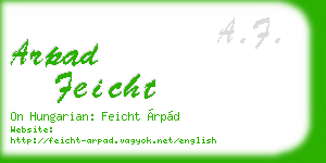 arpad feicht business card
